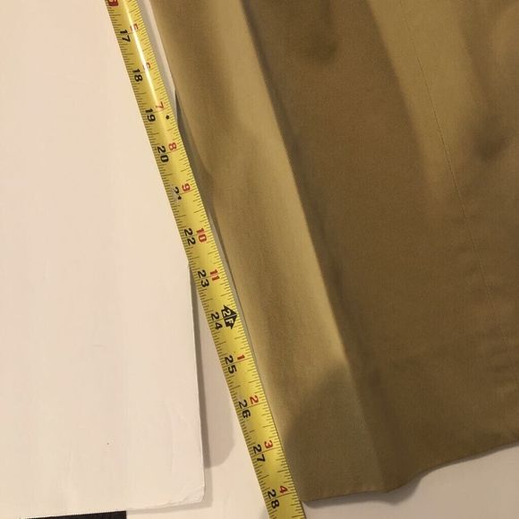 Robert Amerigo Mens Dress Pants Beige Slash Pockets Pleated Front Cotton 40x28.5 - Picture 6 of 6